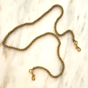 Clare V heavy brass chain strap